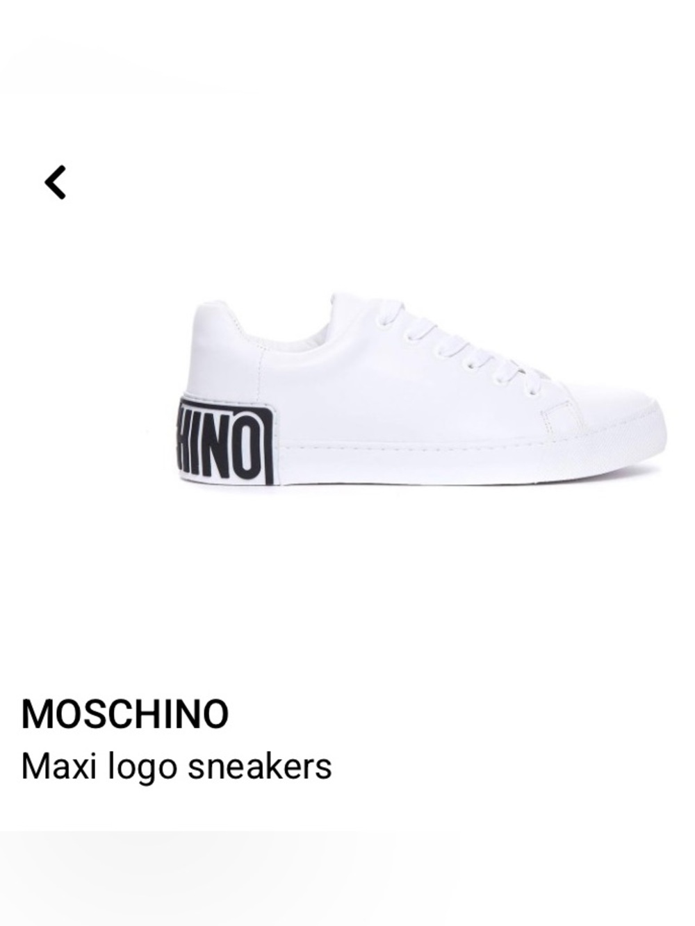 Moschino white maxi logo sneakers. Size 37
